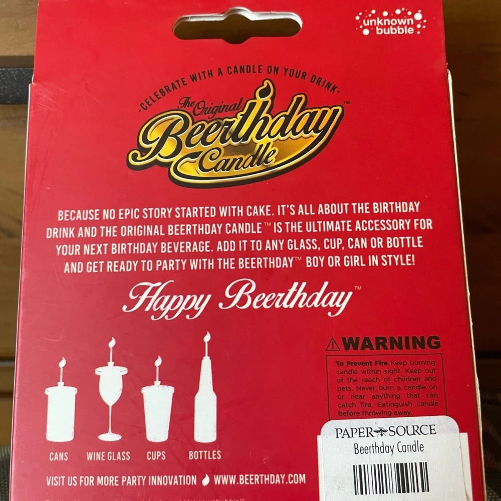 NWT Beerthday Birthday Candle